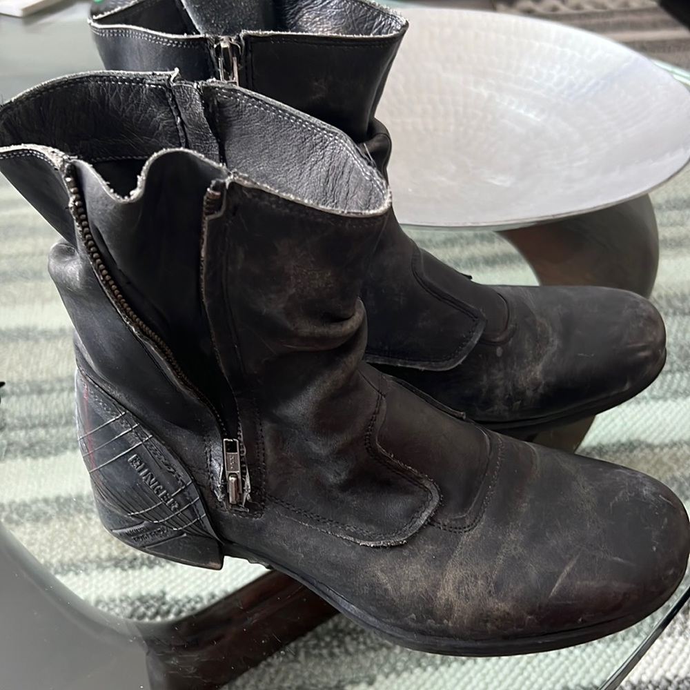 Bunker motorcycle style boot